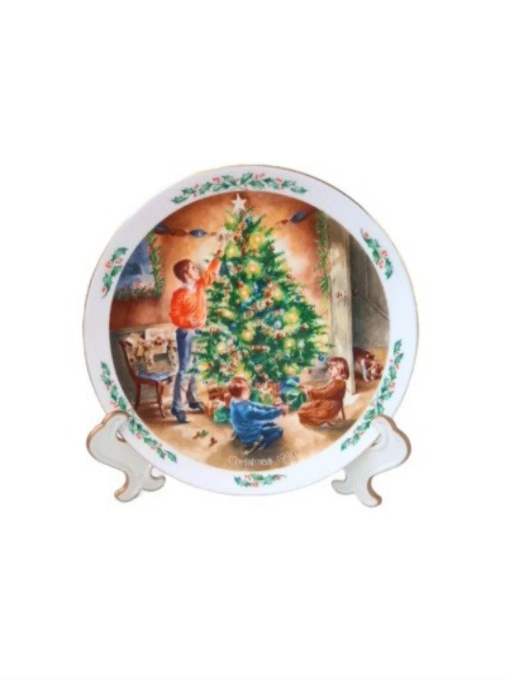 Vintage Royal Doulton Family Christmas 1990 China Plate | EUC